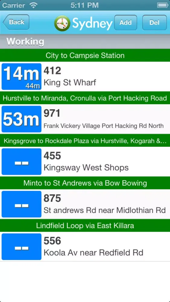 Sydney Bus スクリーンショット