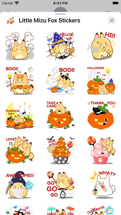 Zrzuty ekranu Little Mizu Fox Stickers
