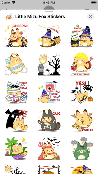 Zrzuty ekranu Little Mizu Fox Stickers