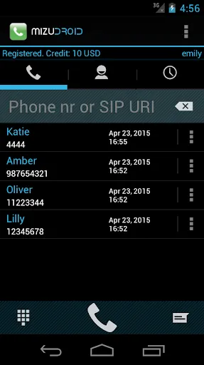 MizuDroid SIP VOIP Softphone应用截图
