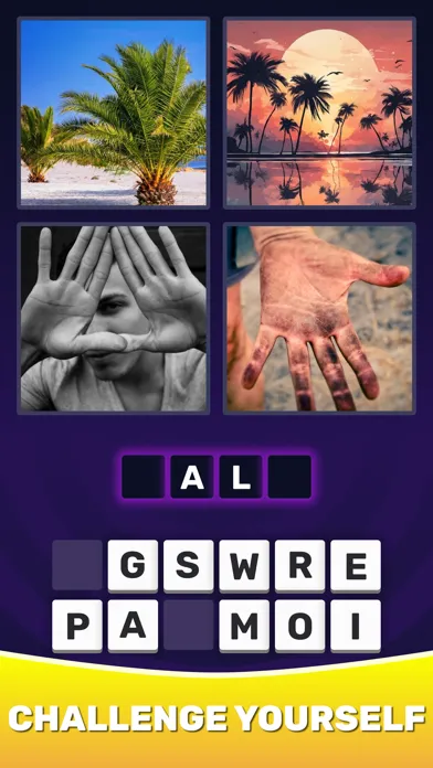 Captures d'écran de 4 Pics 1 Word：Guess The Word