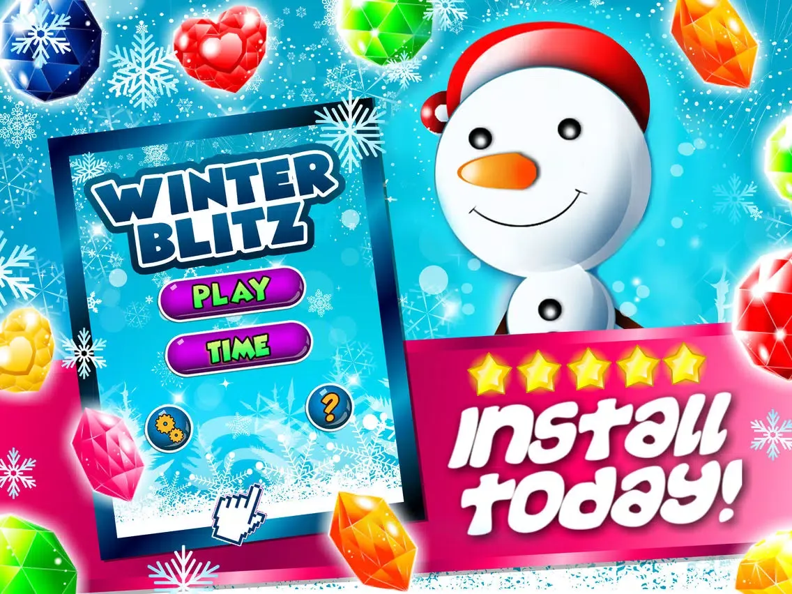 Winter Blitz Match-3 - harvest sweetest star candy-es and angry juice heroes swap free iPad Screenshots