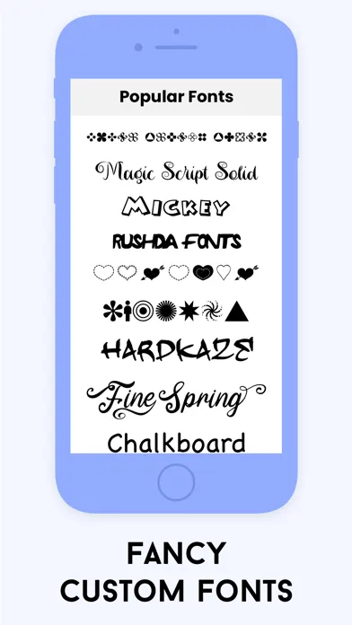 Captures d'écran de Fonts keyboard iphones app