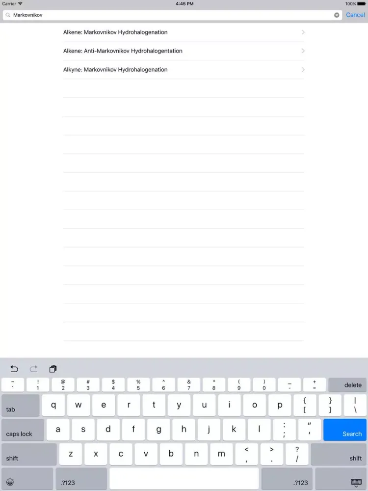 صور Organic Chemistry Addition Reaction Reagents iPad 