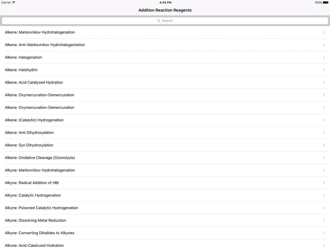 صور Organic Chemistry Addition Reaction Reagents iPad 