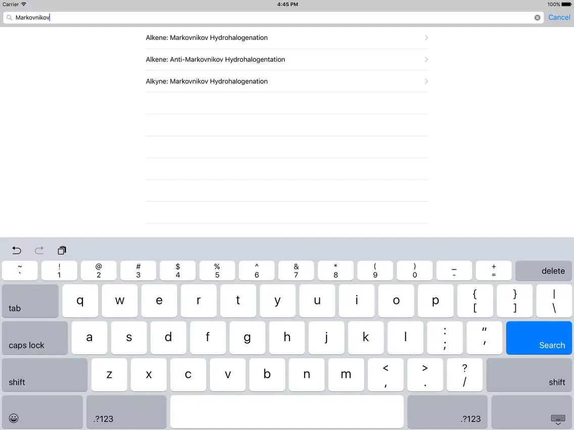 صور Organic Chemistry Addition Reaction Reagents iPad 
