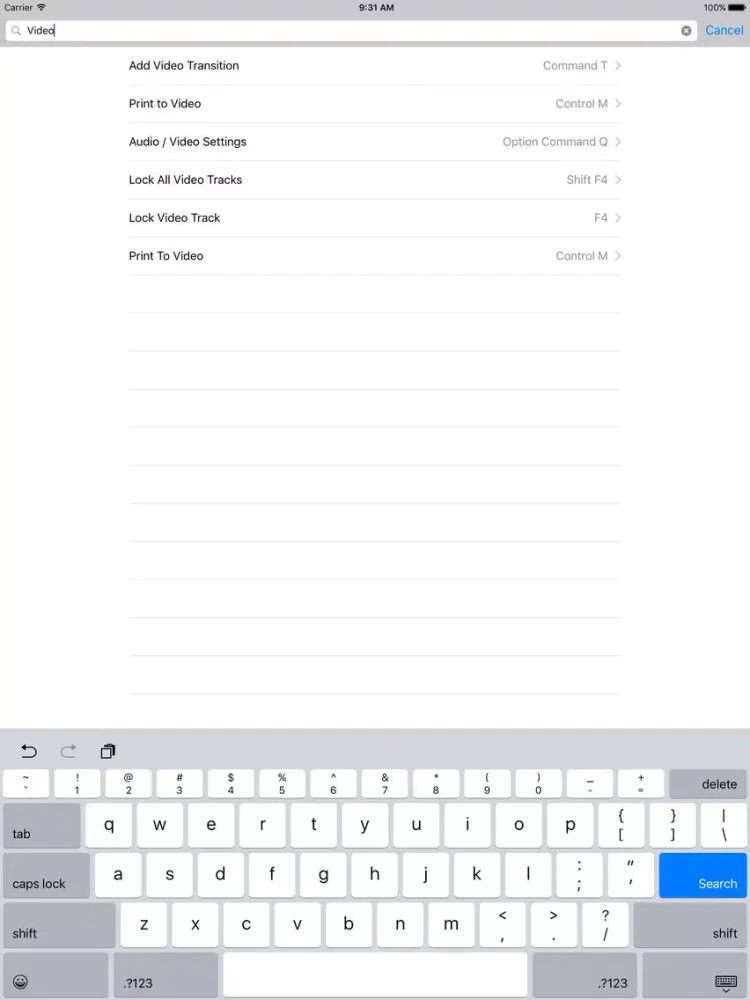 Screenshot di Shortcut: Final Cut Edition iPad 