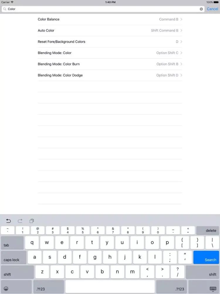 Shortcut: Photoshop Edition iPad  স্ক্রিনশট