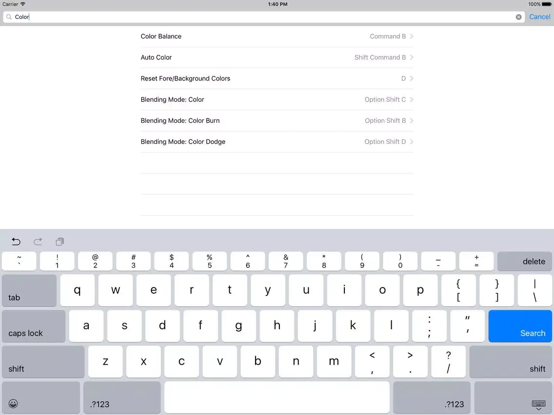 Shortcut: Photoshop Edition iPad  স্ক্রিনশট