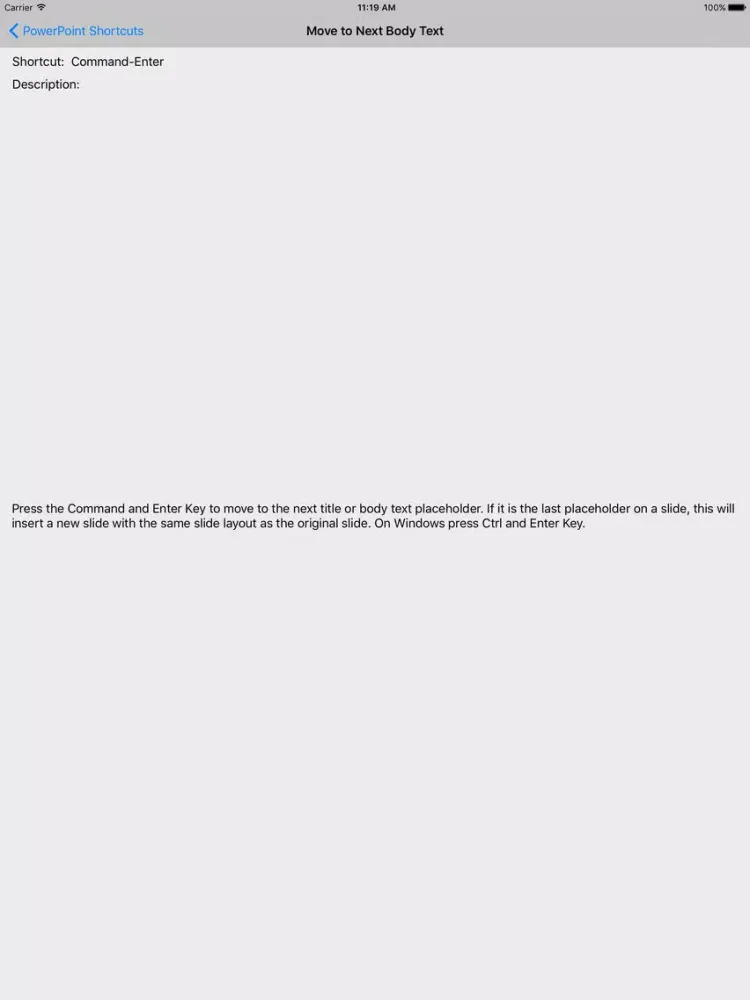 Shortcut: PowerPoint Edition iPad  Screenshots