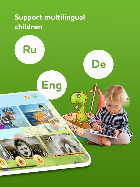 Tangkapan layar Dani: Videobooks, Audiobooks iPad 