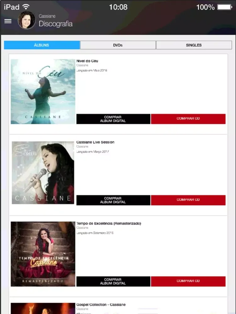 ภาพหน้าจอของ Cassiane - Oficial iPad 