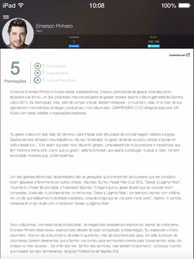 Capturas de pantalla de Emerson Pinheiro - Oficial iPad 