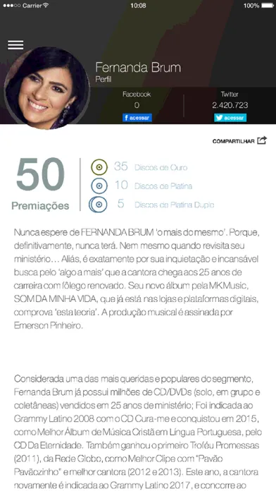 Fernanda Brum - Oficial スクリーンショット