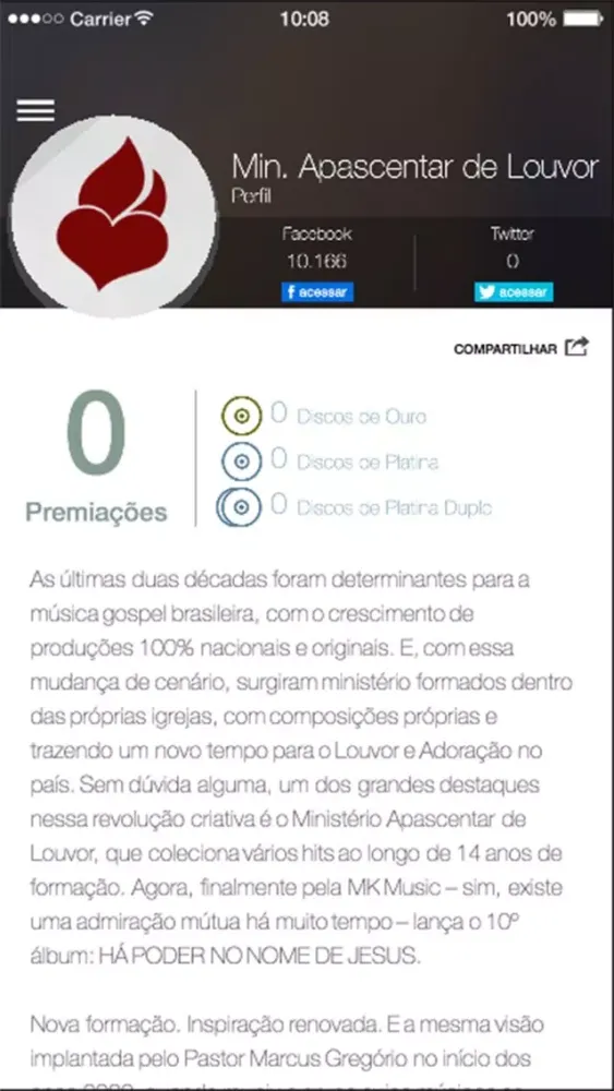 Screenshot di Ministério Apascentar de Louvor - Oficial