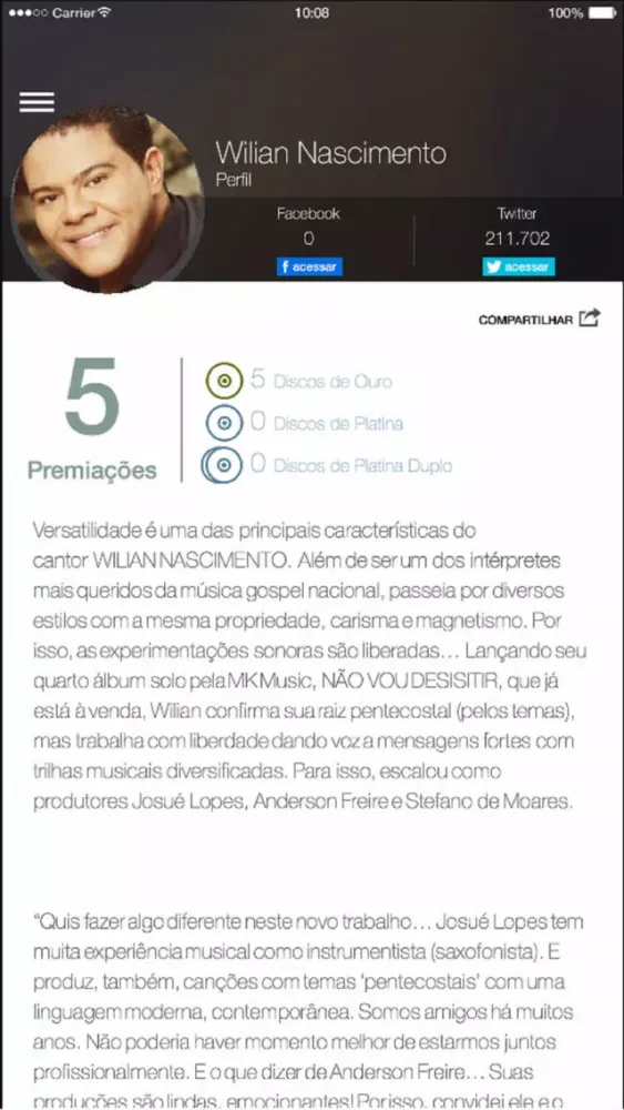 Wilian Nascimento - Oficial应用截图