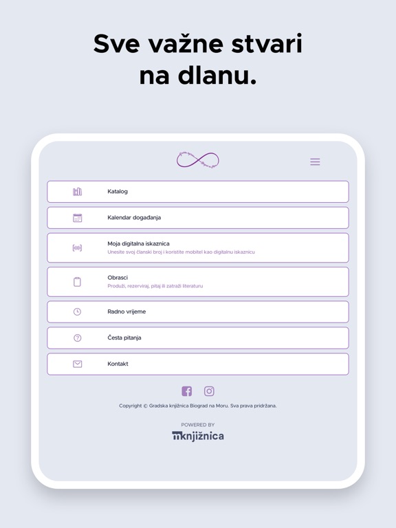 Knjižnica Biograd na moru iPad  Screenshots