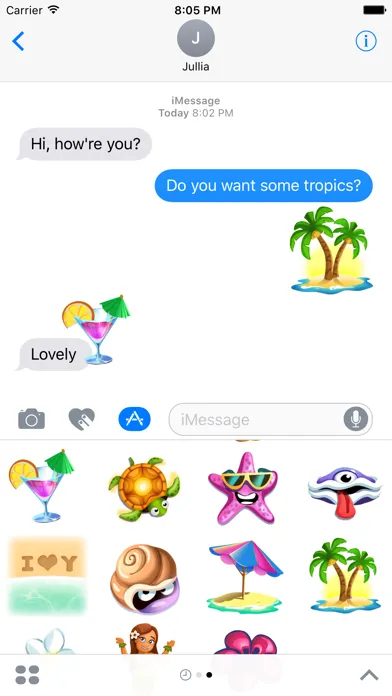 Tropic Stickers Screenshots