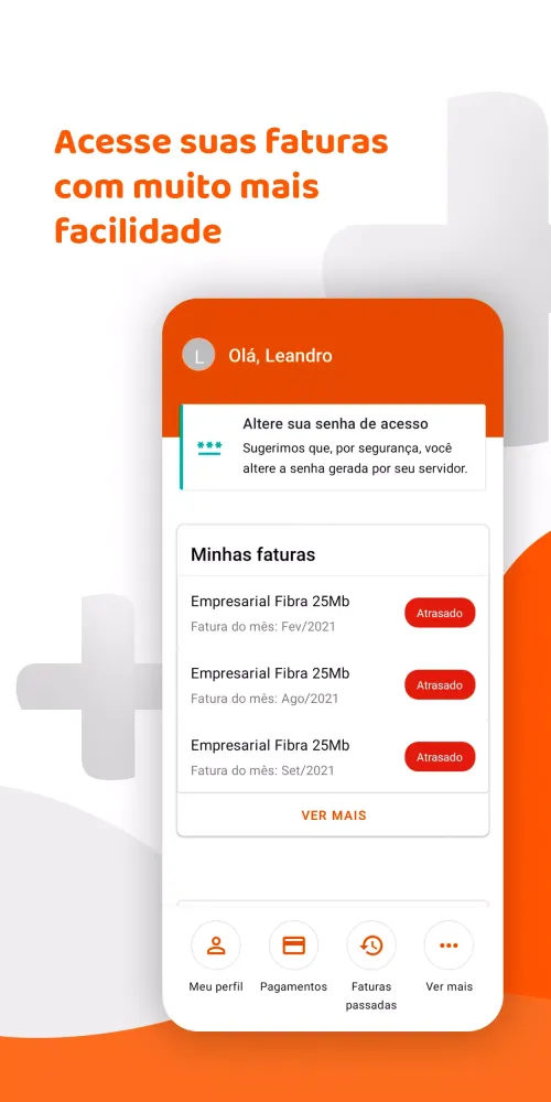Capturas de tela do PlayNet Telecom Clientes