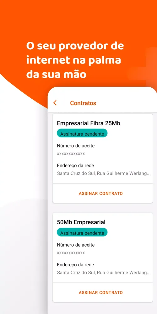 Capturas de tela do PlayNet Telecom Clientes