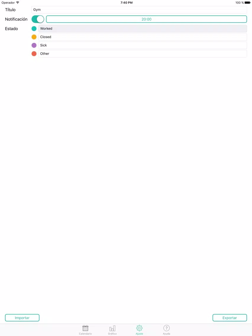 1／day iPad  スクリーンショット