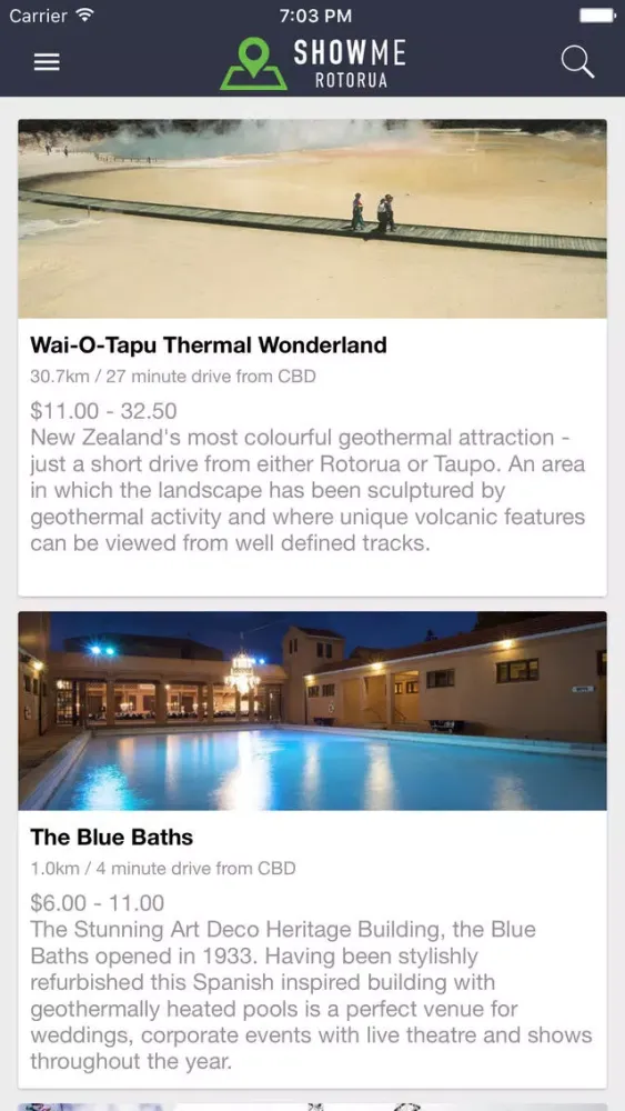 Capturas de pantalla de Show Me Rotorua