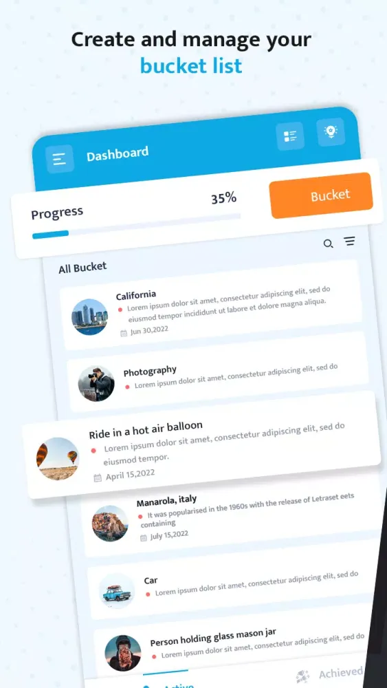 Скриншоты BucketList