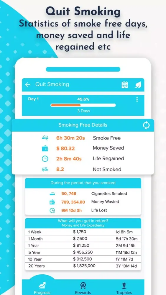 Capturas de tela do Sober Time: Sobriety Counter