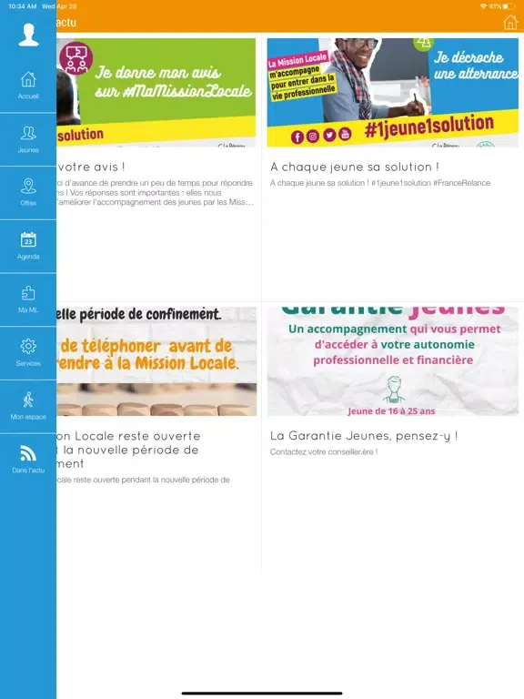 Capturas de tela do ML BDM iPad 