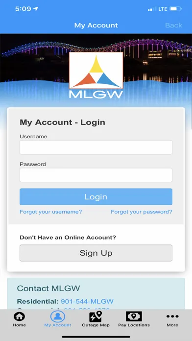 Capturas de tela do MLGW