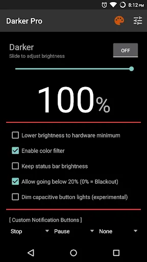 Tangkapan layar Darker Pro