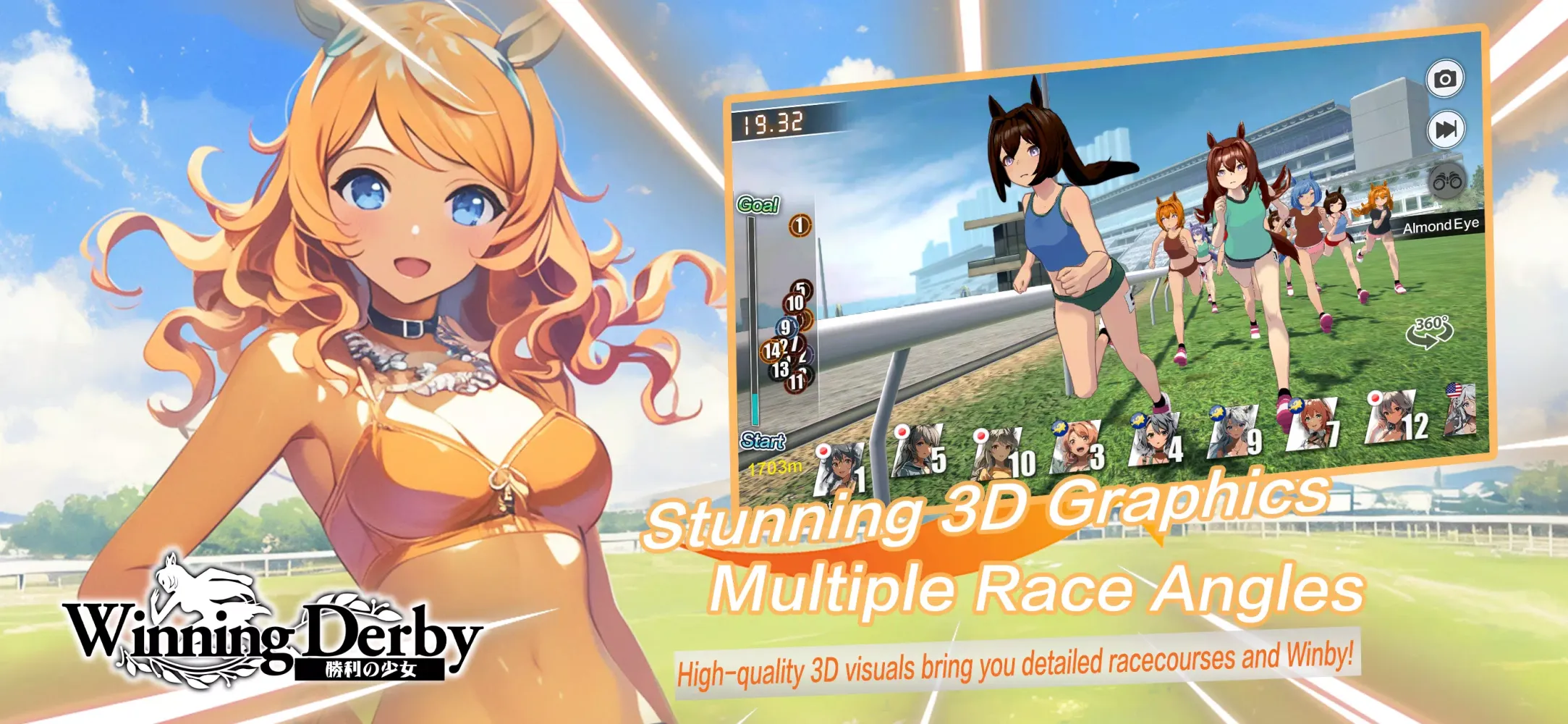 Ảnh chụp màn hình của Winning Derby 勝利の少女