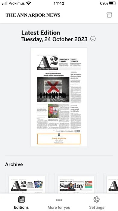 Captures d'écran de The Ann Arbor News