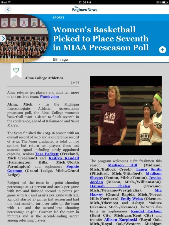 The Saginaw News iPad  স্ক্রিনশট