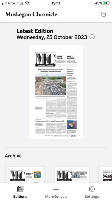 Ảnh chụp màn hình của Muskegon Chronicle