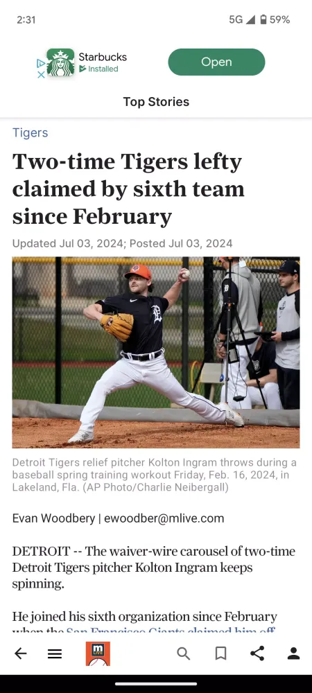 MLive.com: Detroit Tigers News Screenshots