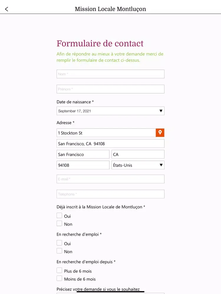 Mission Locale Montluçon iPad  スクリーンショット