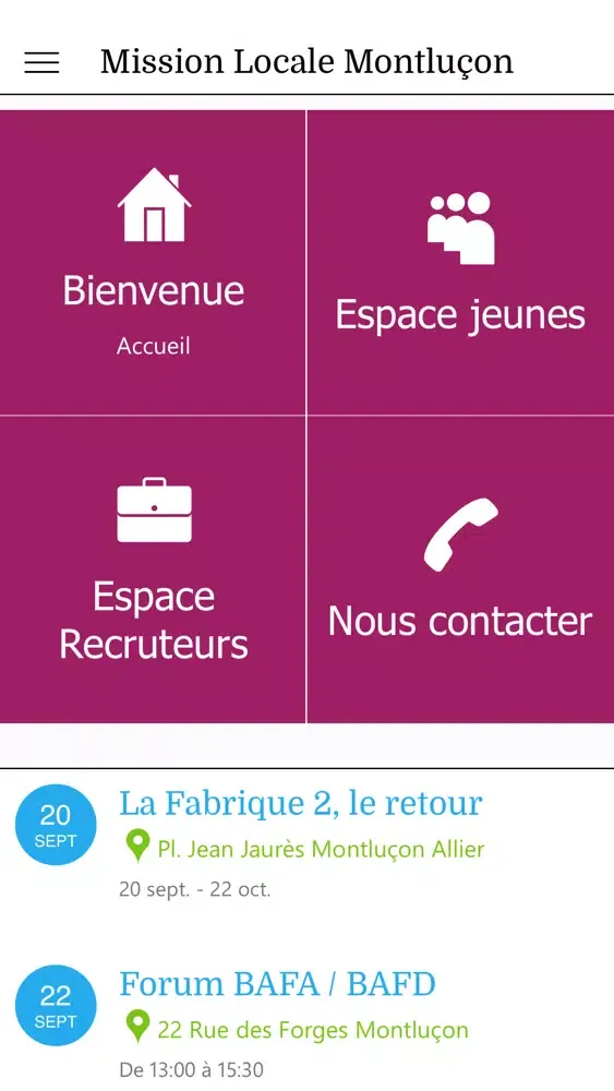 Mission Locale Montluçon スクリーンショット