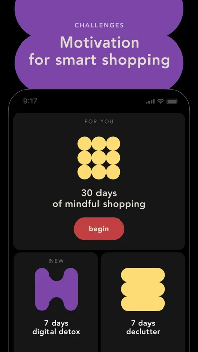 Screenshot di bless. minimal shopping habits