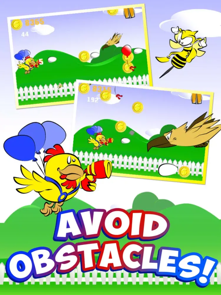 Capturas de tela do Flying Chicken Escape - Crazy Hen Hero iPad 