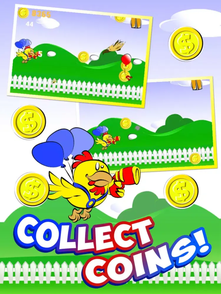 Capturas de tela do Flying Chicken Escape - Crazy Hen Hero iPad 