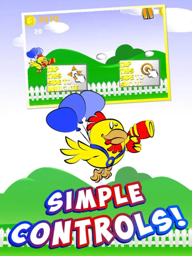 Capturas de tela do Flying Chicken Escape - Crazy Hen Hero iPad 