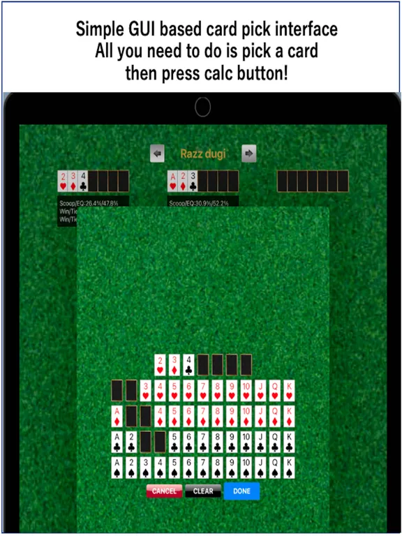 Stud game odds calculator iPad  スクリーンショット
