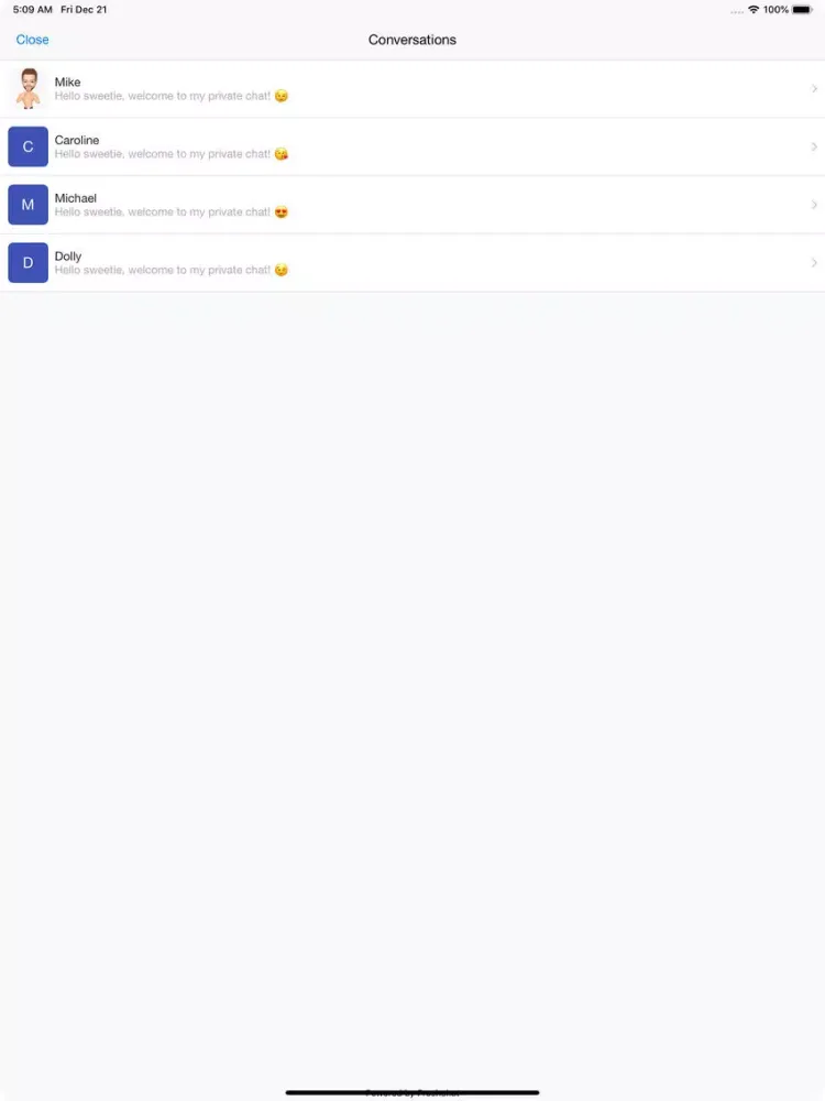 Zrzuty ekranu Private Chat & Shop iPad 
