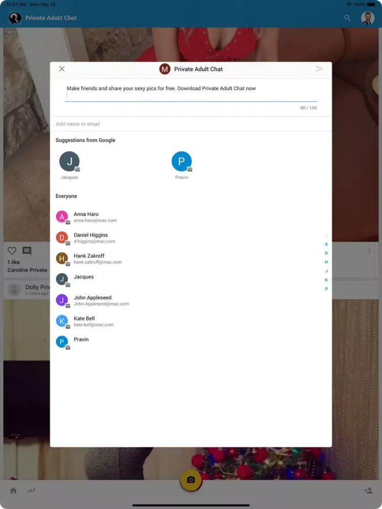 Zrzuty ekranu Private Chat & Shop iPad 