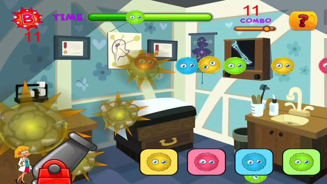 Captures d'écran de A Doctor Germs and Virus wipeout Game