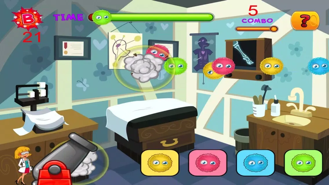 Captures d'écran de A Doctor Germs and Virus wipeout Game