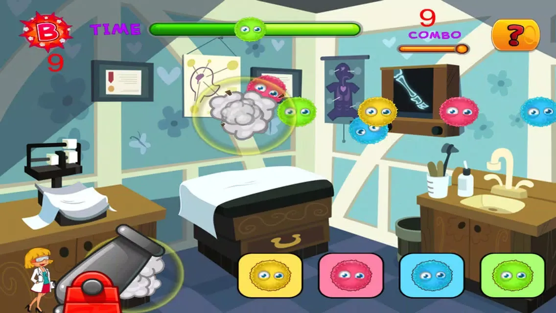 Captures d'écran de A Doctor Germs and Virus wipeout Game