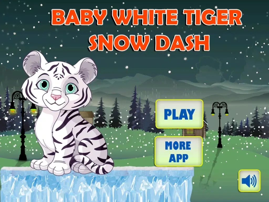 ภาพหน้าจอของ Baby White Tiger Snow Dash iPad 