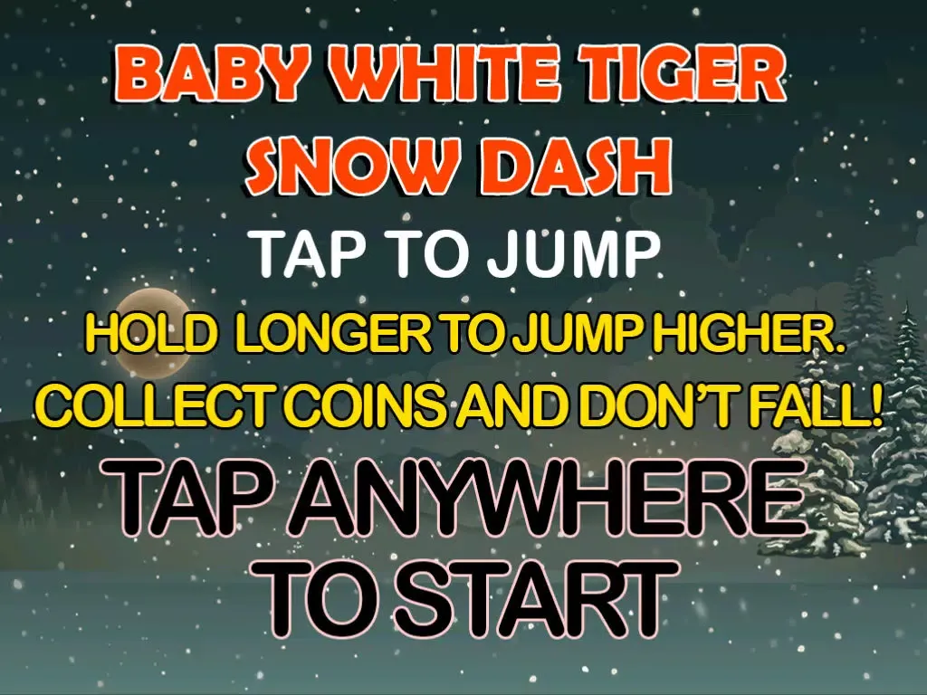 ภาพหน้าจอของ Baby White Tiger Snow Dash iPad 